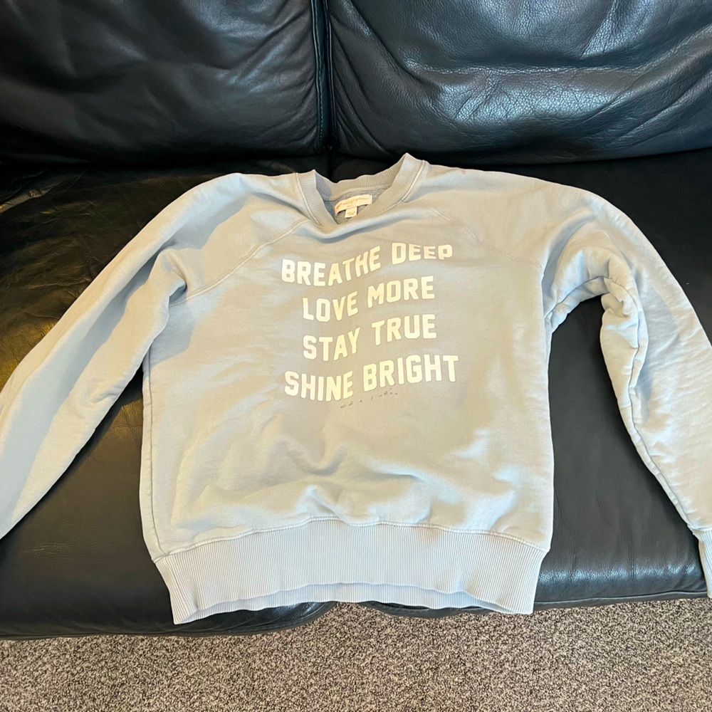 Spiritual Gangster Light Blue Graphic Crewneck Sweatshirt